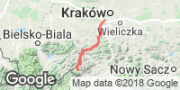 Track GPS WarkCarpatia - etap 4 - Zawoja -> Kraków